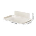 thumbnail image 3 of Amzcrzy Plastic Foldable Storage Rack Wall-Mounted Combination Towel Rack and Shelving Unit for Bathrooms No Drilling Required Wall-Mounted Vanity Organizer for Cosmetics Hooks/Hangers/Holders, 3 of 7