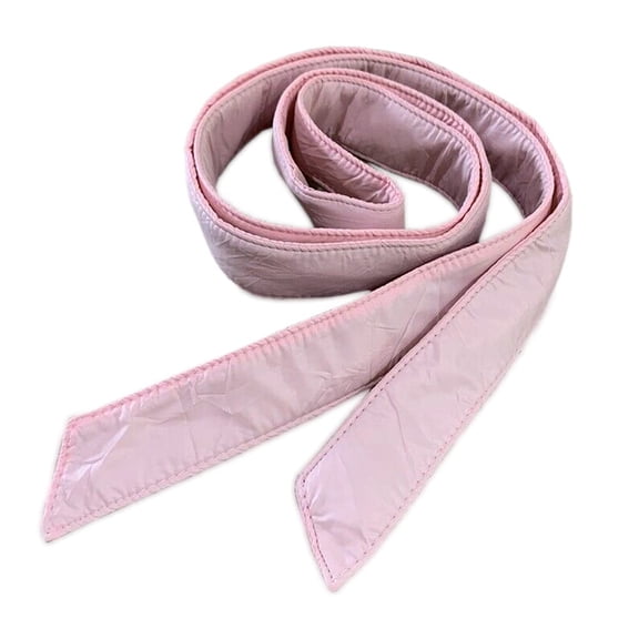 YM YOUMU Women Puffer Ribbon Waistband wide Belt Winter Casual