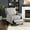 beige brown, variant on Transitional Gray Reclining Chair With Comfortable Padding, Metal Base Push Back In Gray, Modern Living, Reinforced Seat