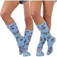 thumbnail image 5 of ToBeInStyle Women's Pack of 6 Soft & Cozy Fuzzy Fleece Plush Knee High Socks - Leopard Print - One Size, 5 of 7