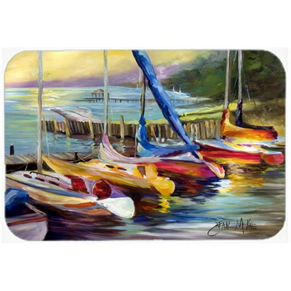 Carolines Treasures  Sailboats At Sunset Mouse Pad