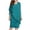 Green, variant on Leesechin Fashion Women's Plus Size Prom Dresses Casual Full Sleeve O-Neckt Print Lace Splicing Cocktail Dresses