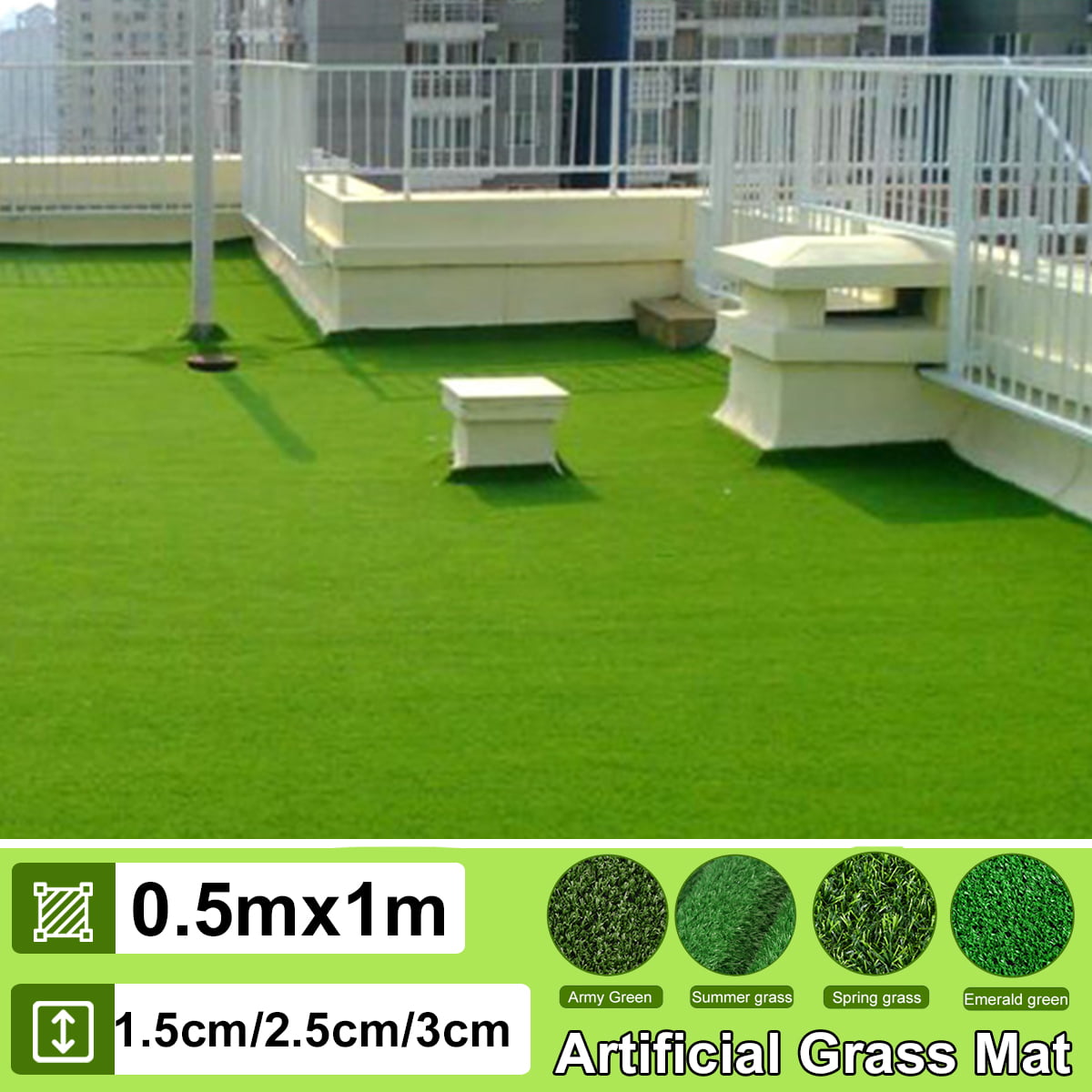 Yescom 10X6.6Ft Artificial Grass Mat Fake Lawn Pet Turf Synthetic Green Garden O 