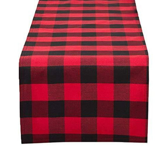 Fennco Styles Buffalo Plaid Collection Classic Checked Cotton Blend Table Linens, Varity Colors Table Linens for Banquets, Christmas, Special Events and Home Décor