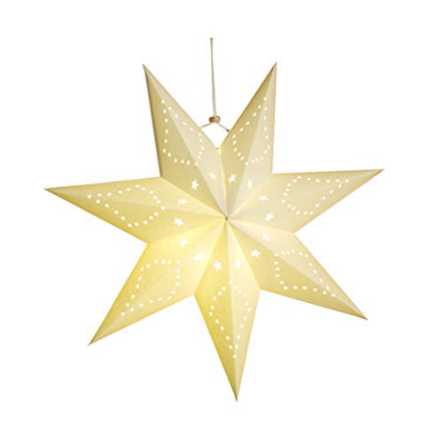 LIOOBO Paper Star Lantern Lamp Shade Christmas Star Lights Hollow out Hanging Lamp Shade Star Hanging Ornament for Wedding Birthday Party Home Decor