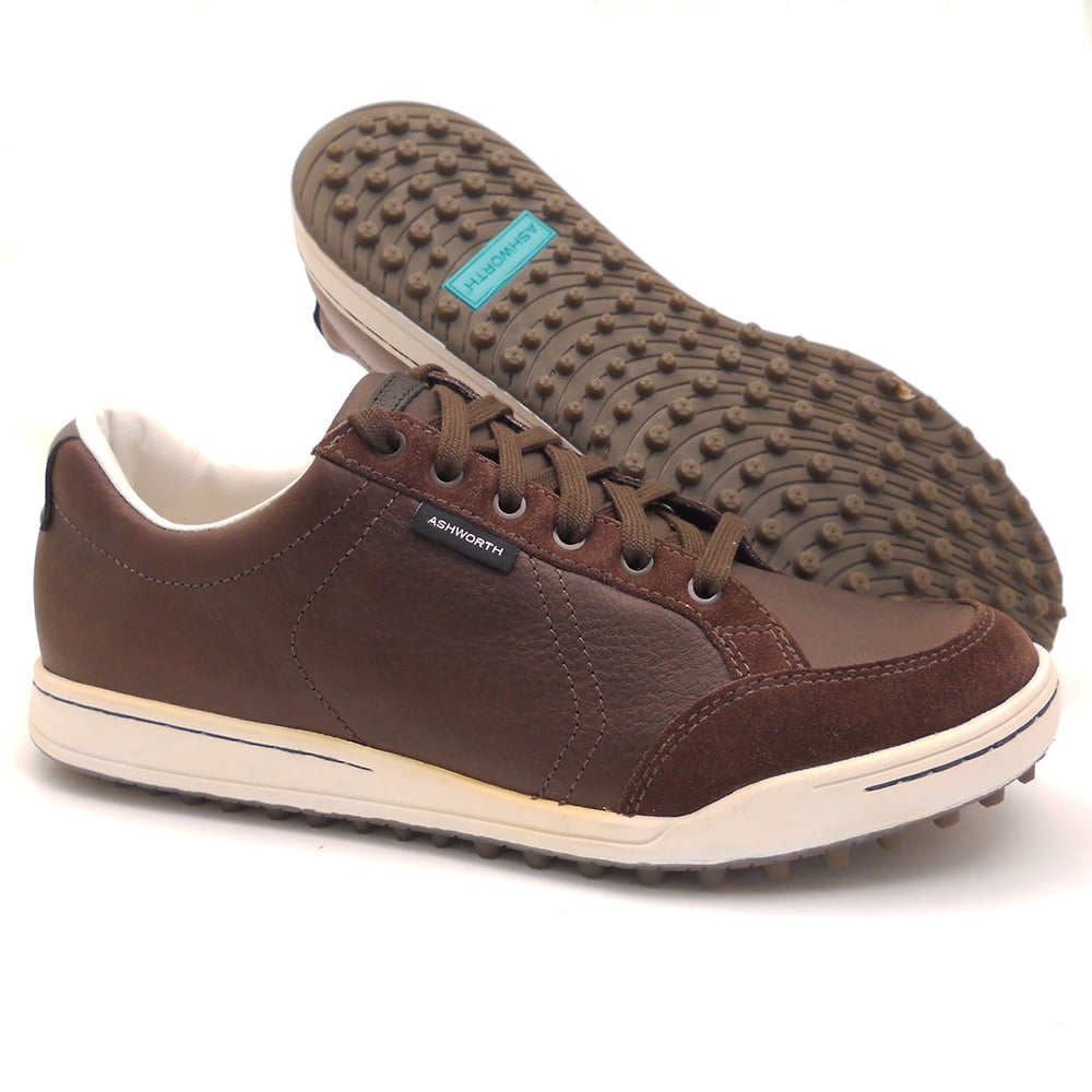 New Mens Ashworth Cardiff Golf Shoes Dark Brown White Size ...