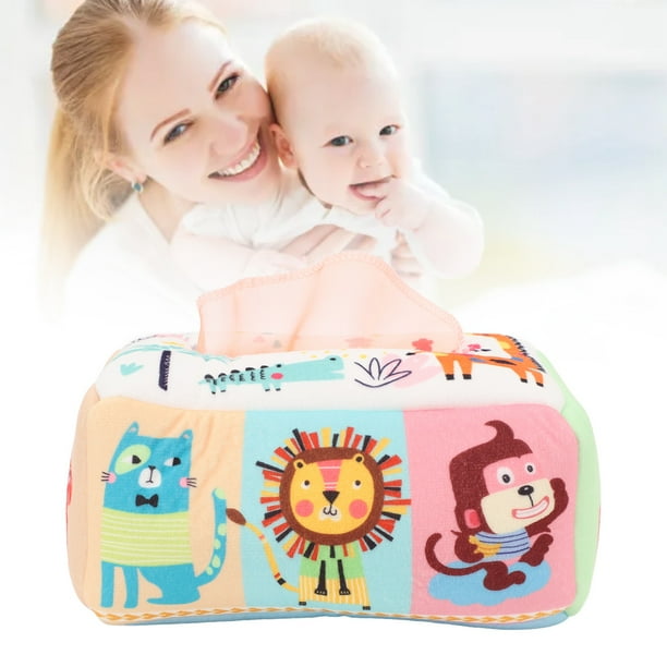 Juguete De Caja De Pañuelos Para Bebés, Juguete De Caja De Pañuelos Para Bebés De Peluche Multiusos Desarrollo Temprano Suave Para Bebés Recién Nacidos
