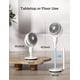 thumbnail image 4 of PELONIS AeroFan 2 en 1, ventilador de mesa y ventilador de pedestal, 22 pies/s, OmniFlow (oscilación automática de 135°+90°), ventilador de piso silencioso de 23 dB con 3 velocidades, control remoto, 4 of 5