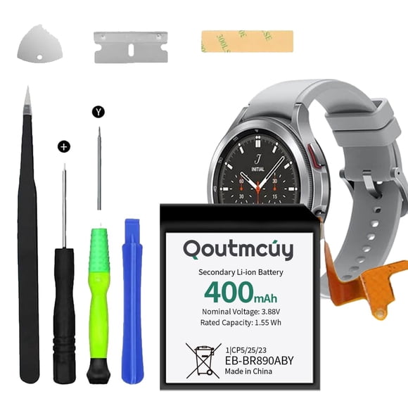 Batería Qoutmcuy EB-BR890ABY de 400 mAh para Galaxy Watch4