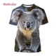 thumbnail image 3 of Camiseta con estampado 3D de animales y oso koala para hombre, camisetas con estampado de personalidad de Australia, camisetas unisex informales de manga corta para hombre, 3 of 5
