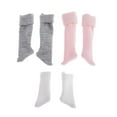 thumbnail image 3 of 3 calcetines de 1/6 pulgadas, blanco, rosa y gris, 30 cm, accesorios para muñecas, 3 of 7