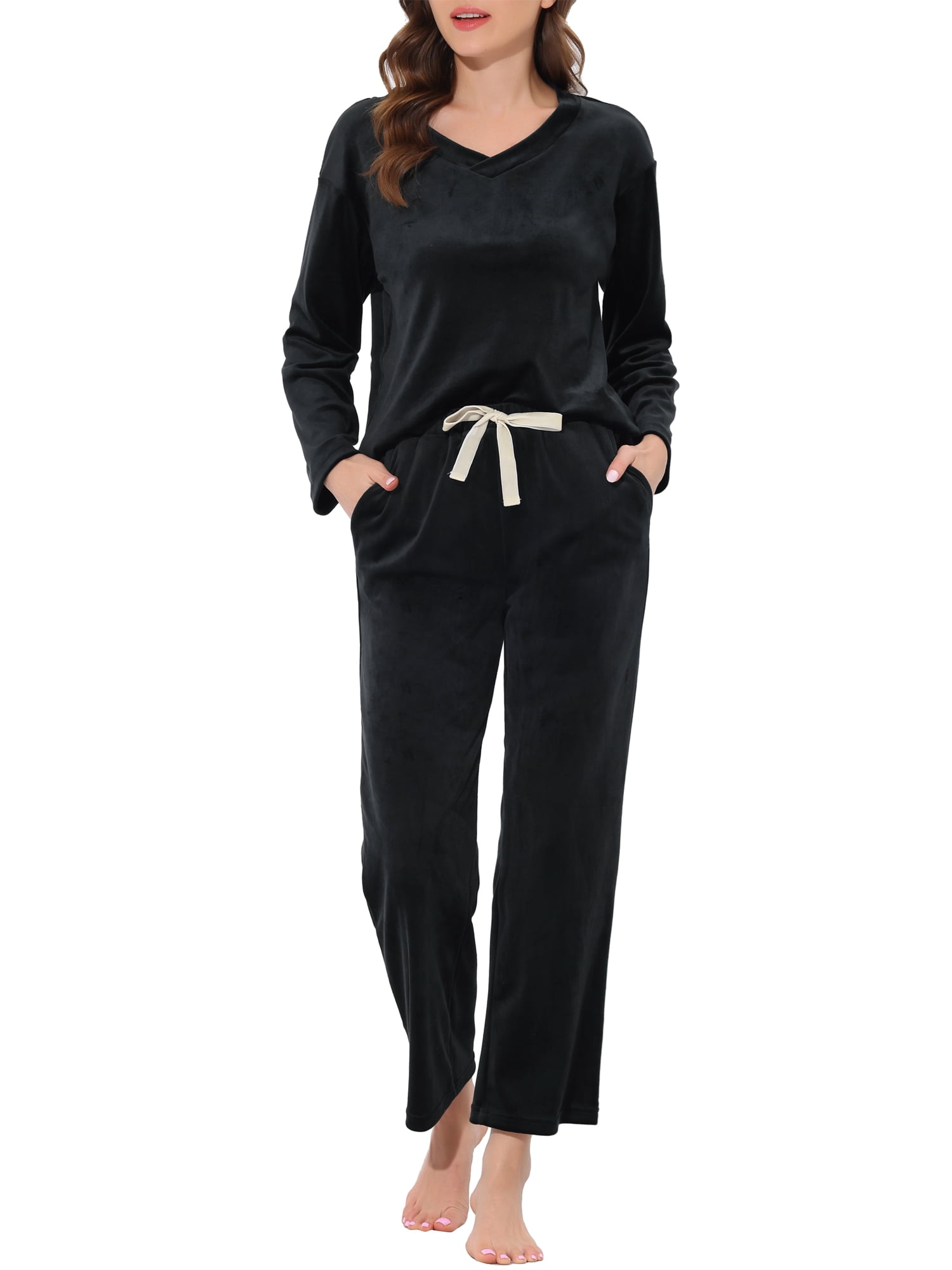 Moomaya Women's V-Neck Sleepwear Soft & Cozy Pajama Set main image 1