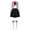 Type A Black, variant on TiaoBug Kids Girls Uniform Set Short / Long Sleeve Bow Tie Blouse with A-Line Mini Pleated School Type A Burgundy 140
