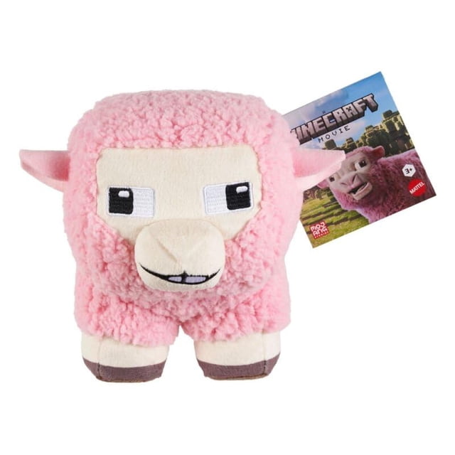 Muñeco de peluche Mattel inspirado en Minecraft Pink Sheep, película de 20 cm