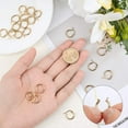 thumbnail image 5 of 32pcs Golden Hoop Earrings for Women Men 15mm Hypoallergenic Stainless Steel Ring Earring 1x0.7mm Pin Small Hoop Earrings Set Earwires Components Golden, 5 of 9