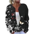 thumbnail image 2 of LOVZFMLL Cardigan pour Femmes Imprimé Décontracté Tricoté Manteau à Boutons, 2 of 5