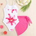 thumbnail image 6 of Kiijoy Girls Flower Print One Piece Swimsuit with Cover Up Skirt Bathing Suit, Sizes 12-16, 6 of 8