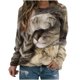 thumbnail image 2 of Pntutb Mujer Camisas Gráfico Impreso Manga Larga Cuello Redondo Sudadera Pullover Tops Cómodos Pntutb Pntutb-5540, 2 of 4
