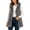 Gray,sleeveless jacket women, variant on Get It Fast Ladies Lightweight Winter Vest Sleeveless Hooded Jacket Fleece Button up Jacket Solid Color Outerwear with Pockets My Order My Items