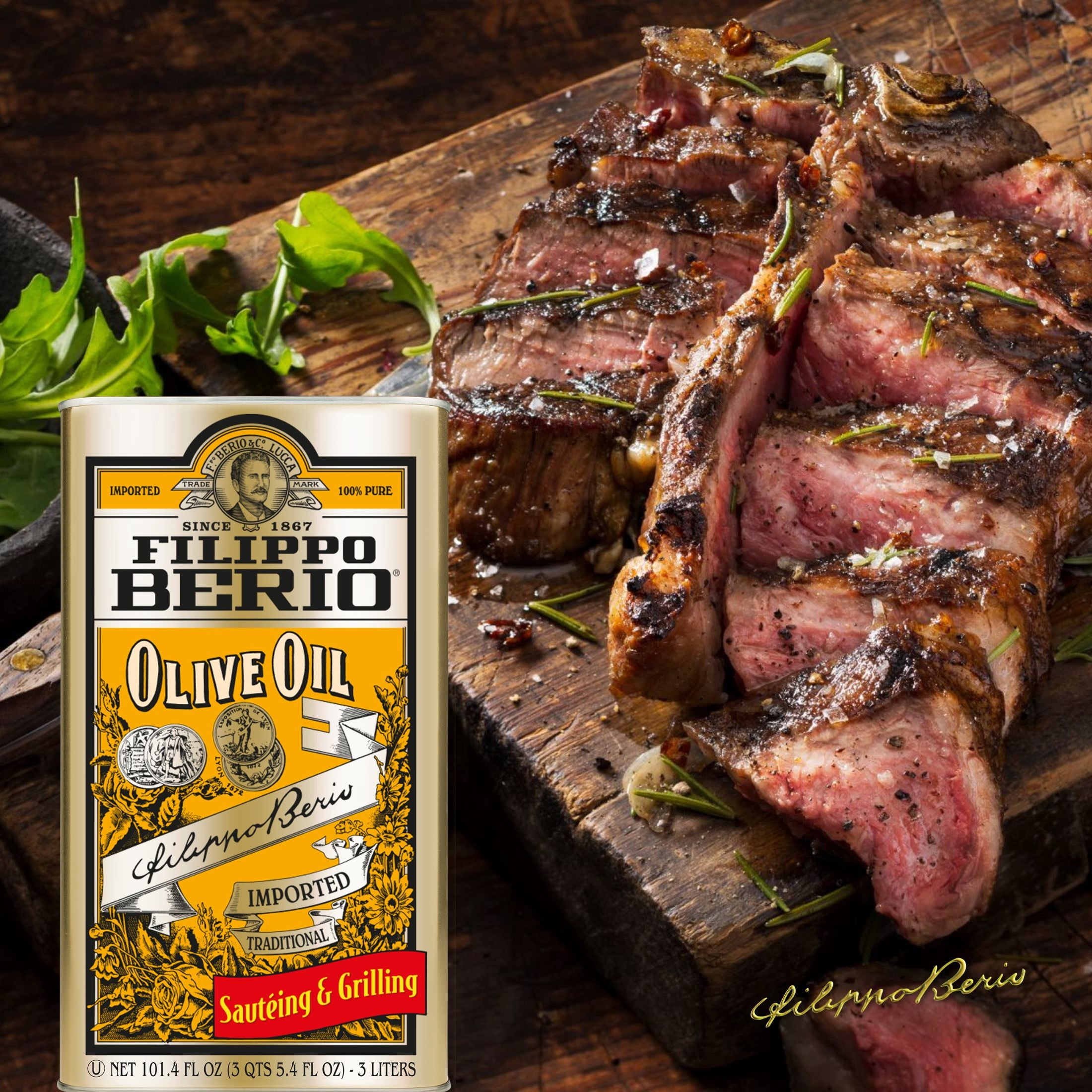 Filippo Berio Traditional Pure Olive Oil 101.4 fl oz - Walmart.com