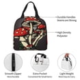 thumbnail image 3 of KLL Red Mushrooms Print Insulated Lunch Bag Women, Reusable Cute Tote Lunch Box for Adult & Men, Leakproof Cooler Lunch Bags for Work Office Travel Picnic, 3 of 5