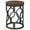 Brown, variant on Spaco Round End Table, Industrial Side Table with Metal Hollow Frame, End Table for Indoor as Bedroom, Rustic Brown