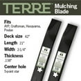 thumbnail image 7 of Terre Products, 2 Pack, Mulching Lawn Mower Blades, 42 Inch Deck, Compatible with Craftsman 134149, 138971, 422719, Husqvarna 532134149, 7 of 7