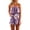 Purple, variant on Shadoumai Women's Rompers Summer Strapless Floral Print Off Shoulder Boho Flowy Ruffle Hem Shorts Jumpsuit with Pocket