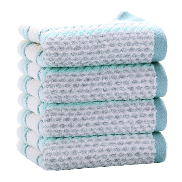 Pidada Striped Pattern 100% Cotton Hand Towels for Bathroom 13.4 x 29.5 ...