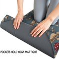 thumbnail image 3 of Colorful Mushroom Group Blue Pattern Hot Yoga Mat Towel Non Slip for Hot Yoga - Quick-Drying Yoga Mat Cover with 4 Corner Pockets with Travel Bag - Hot Yoga Towel Non Slip 70"x26", 3 of 6