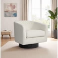 thumbnail image 6 of UIXE Swivel Barrel Accent Chair, Velvet Upholstered Armchair for Living Room, Comfy Club Arm Chair Bedroom Side Reading Seat for Home Office - Ivory, 6 of 7