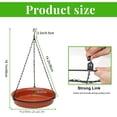thumbnail image 2 of Trianu Hanging Bird Bath for Outdoors, 9in Bird Feeder Birdbath Bowl for Outdside, Bird Water Feeder Tray for Backyard Garden Yard Patio Decoration (Orange), 2 of 6