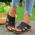 thumbnail image 2 of Daznico Women's Sandal - Womens Summer Casual Simple Solid Color Hollow Rhinestone Fish Mouth Slope with Sandals Slippers,Size 9, 2 of 9