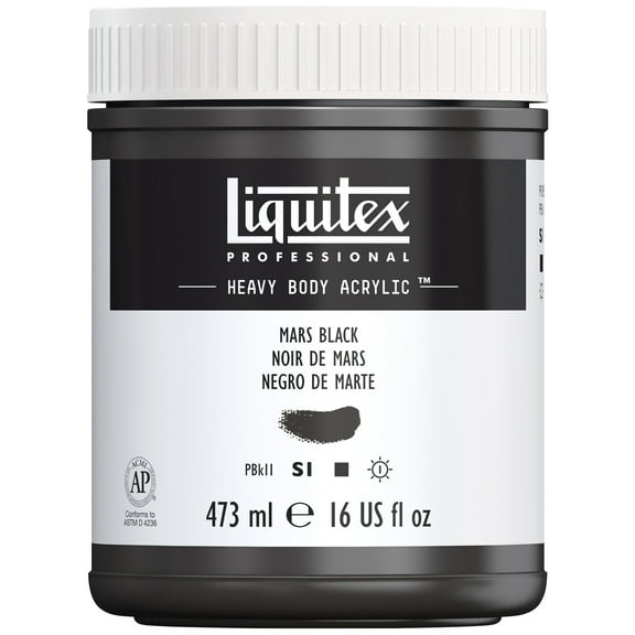 Liquitex Professional Heavy Body Acrylic Color, 16 oz., Mars Black