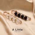 thumbnail image 3 of 5 Pcs Fashion Pearl Brooch,Sweater Shawl Clip Double Faux Pearl Brooches Waist Pants Extender Safety Pins, 3 of 6