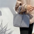 thumbnail image 3 of Sywqhk Bolso De Compras De Tela Portátil Para Mujer, Bolso De Tela Escocesa Para Comida, Bolsas De Picnic (Negro) Sywqhk Para estrenar, 3 of 7