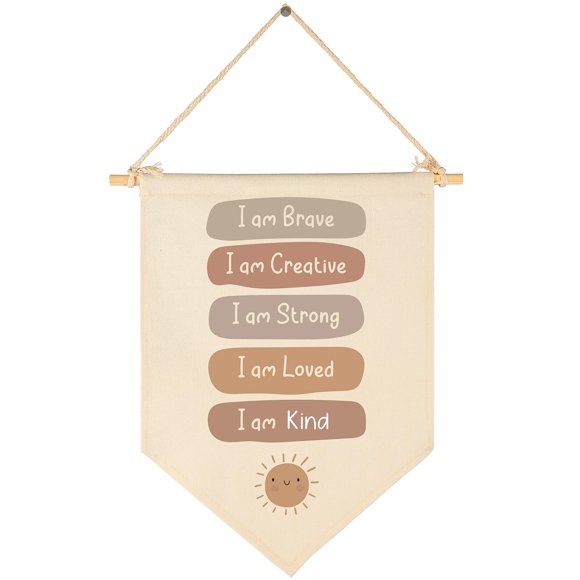 Cartel De Bandera Inspiradora De Estímulo Positivo, Regalo Para Bebés Recién Nacidos, Niños Y Niñas, Pancarta Para Decoración De Pared, Regalos Para Guardería, Dormitorio, Sala De Juegos, Puerta Delan