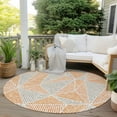 thumbnail image 6 of Addison Rugs Chantille Indoor/Outdoor Transitional Geometric Orange Washable Round Rug, 8' x 8', 6 of 6