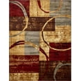 thumbnail image 1 of UNIQUE LOOM Barista Collection Modern Circles Rustic Warm Rug_COF010, 9 x 12 Feet, Multi/Beige, 1 of 10