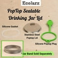 thumbnail image 6 of PopTop Sealable Drinking Jar Lid - Wide-Mouth, 6 of 10