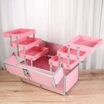 Makeup Cosmetic Case Scratch-resistant Cosmetics Box Travel Size 1 Pink