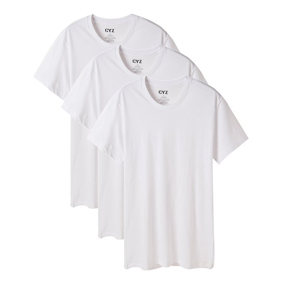CYZ Men's 3-PK 100% Cotton Crew Neck T-Shirt