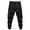 Black, variant on Mens 65 Cotton 35 Spandex Jogger Cargo Pants with 6 Pockets Elastic Drawstring Waist for Hiking Travel Gym Casual Workout Long Trousers