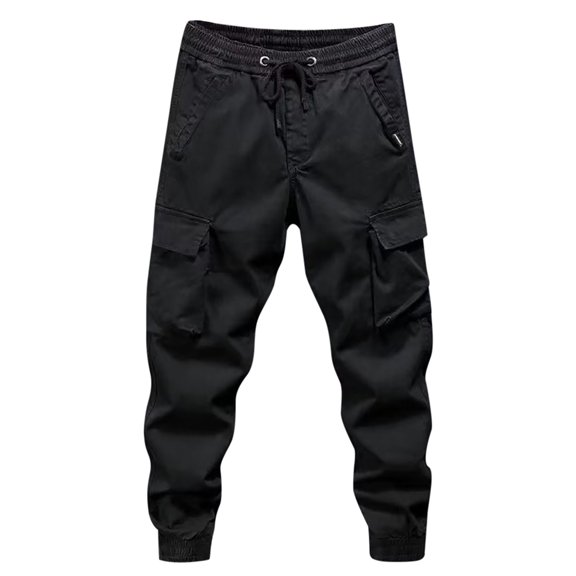 Valora Men Pants Mens Casual Pants Mens Fashion Joggers Sports Casual Cargo Pocket Hiking Trousers Men Long Black 5XL