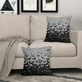 thumbnail image 3 of Halloween Bat Pillow Covers 20x20 Set of 2 Grey Scary Pattern Print Halloween Decorations Decorative Throw Pillows Outdoor Holiday Farmhouse Pillowcase Linen Cushion Cover Decor for Sofa Couch Bed, 3 of 6