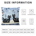 thumbnail image 5 of JEUXUS  Throw Pillow Covers  Christmas Snow and Black Cats Decorative Pillow Cases Cushion Cover for Living Room Bedroom Sofa, 5 of 5