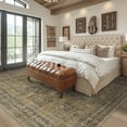 thumbnail image 4 of BERTHMEER Vintage 6'x9' Area Rugs for Living Room Kitchen Bedroom Rugs Non Slip Washable Brown Carpets Office Farmhouse Dorm Dining Room Black Oriental Traditional Distressed Rugs, 4 of 7