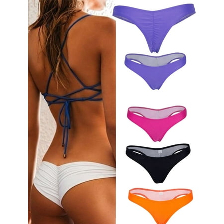 KingShop Womens Panties Thong G-String Underwear Female T-back Underpants Lady Bikini Panty Beach Shorts Bikini Swimsuit Bottom