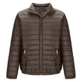thumbnail image 4 of Men's Lightweight Puffer Winter Jacket Packable Puffy Zip Up Stand Collar Bubble Insulated Coat for Travel Ski Hiking, 4 of 5