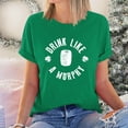 thumbnail image 2 of Midsumdr Womens Tops 2025 St. Patrick's Day Graph Printed Short Sleeves Tops Casual Spring Summer Pullover Loose Fit Blouse Tops, 2 of 7